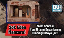 Şok Eden Manzara! Yıkım Sonrası Yan Binanın Duvarlarının Olmadığı Ortaya Çıktı