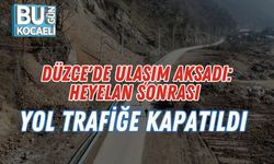 Düzce'de Ulaşım Aksadı: Heyelan Sonrası Yol Trafiğe Kapatıldı