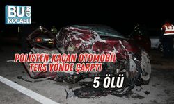 Polisten Kaçan Otomobil Ters Yönde Çarptı, 5 Ölü