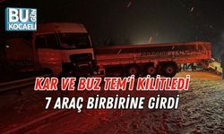 Kar ve Buz TEM’i Kilitledi: 7 Araç Birbirine Girdi