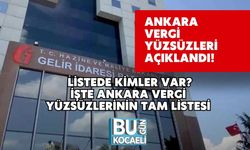 Ankara Vergi Yüzsüzleri Açıklandı! Listede Kimler Var? İşte Ankara Vergi Yüzsüzlerinin Tam Listesi
