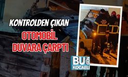 Kontrolden Çıkan Otomobil Duvara Çarptı