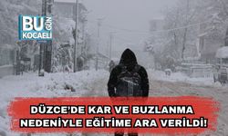 Düzce’de Kar Ve Buzlanma Nedeniyle Eğitime Ara Verildi!
