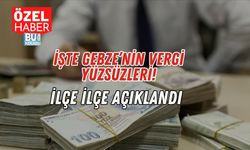 İşte Gebze'nin Vergi Yüzsüzleri! İlçe İlçe Açıklandı