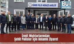 İzmit Muhtarlarından Şehit Polisler İçin Anlamlı Ziyaret