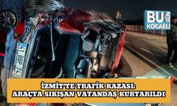 İzmit’te Trafik Kazası: Araçta Sıkışan Vatandaş Kurtarıldı