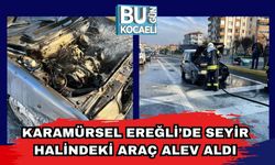 Karamürsel Ereğli’de Seyir Halindeki Araç Alev Aldı