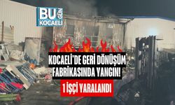 Kocaeli'de Geri Dönüşüm Fabrikasında Yangın! 1 İşçi Yaralandı
