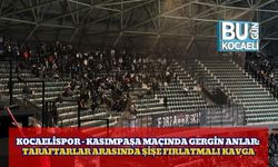 Kocaelispor – Kasımpaşa Maçında Gergin Anlar: Taraftarlar Arasında Şişe Fırlatmalı Kavga