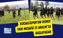 Kocaelispor’un İkinci Yarı Mesaisi 31 Aralık’ta Başlayacak
