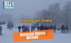 Kartepe’nin Zirvesi Kuzuyayla Beyaza Büründü