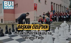 Başkan Özlü’den Misak-ı Millî İlkokulu’na Satranç Parkı