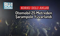 Korku Dolu Anlar: Otomobil 25 Metreden Şarampole Yuvarlandı