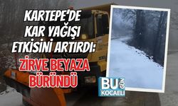 Kartepe’de Kar Yağışı Etkisini Artırdı: Zirve Beyaza Büründü
