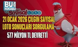 21 Ocak 2026 Çılgın Sayısal Loto Sonuçları Sorgulama | 577 Milyon TL Devretti