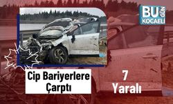 Cip Bariyerlere Çarptı: 7 yaralı