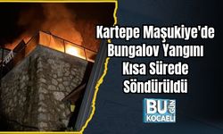 Kartepe Maşukiye'de Bungalov Yangını Kısa Sürede Söndürüldü