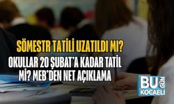 Sömestr Tatili Uzatıldı Mı? Okullar 20 Şubat’a Kadar Tatil Mi? Meb’den Net Açıklama