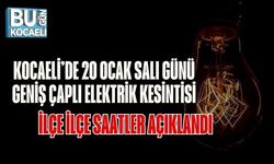 Kocaeli’de 20 Ocak Salı Günü Geniş Çaplı Elektrik Kesintisi: İlçe İlçe Saatler Açıklandı