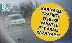 Kar Yağışı Trafikte Tehlike Yarattı: PTT Aracı Kaza Yaptı