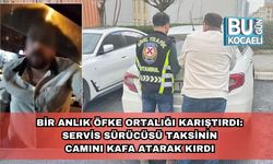 Bir Anlık Öfke Ortalığı Karıştırdı: Servis Sürücüsü Taksinin Camını Kafa Atarak Kırdı