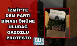 İzmit’te DEM Parti Binası Önüne Uludağ Gazozlu Protesto