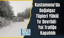 Kastamonu'da Doğalgaz Tüpleri Yüklü Tır Devrildi: Yol Trafiğe Kapatıldı