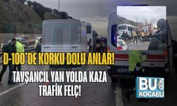 D-100’de Korku Dolu Anlar! Tavşancıl Yan Yolda Kaza, Trafik Felç