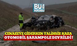 Cenazeye Giderken Talihsiz Kaza: Otomobil Şarampole Devrildi!