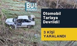 Otomobil Tarlaya Devrildi! 3 Kişi Yaralandı