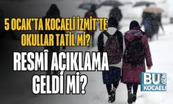 5 Ocak’ta Kocaeli İzmit’te Okullar Tatil mi? Resmî Açıklama Geldi mi?