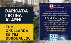 Darıca’da Fırtına Alarmı: Tüm Okullarda Eğitim Durduruldu