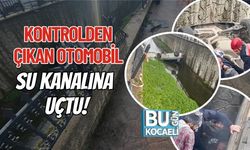 Kontrolden Çıkan Otomobil Su Kanalına Uçtu!