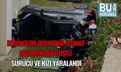 Derince’de Otomobil İstinat Duvarından Düştü: Sürücü ve Kızı Yaralandı