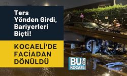 Ters Yönden Girdi, Bariyerleri Biçti! Kocaeli'de Faciadan Dönüldü