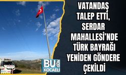 Vatandaş Talep Etti, Serdar Mahallesi’nde Türk Bayrağı Yeniden Göndere Çekildi