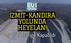 İzmit-Kandıra Yolunda Heyelan! Yol Trafiğe Kapatıldı