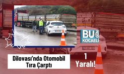 Dilovası’nda Otomobil Tıra Çarptı: 1 Yaralı!