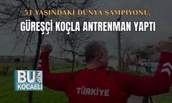 51 YAŞINDAKİ DÜNYA ŞAMPİYONU, GÜREŞÇİ KOÇLA ANTRENMAN YAPTI