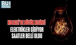KOCAELİ’DE BÜYÜK KESİNTİ: ELEKTRİKLER GİDİYOR, SAATLER BELLİ OLDU
