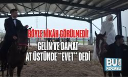 BÖYLE NİKÂH GÖRÜLMEDİ! GELİN VE DAMAT AT ÜSTÜNDE “EVET” DEDİ