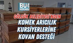 GÖLCÜK BELEDİYESİ’NDEN KOMEK ARICILIK KURSİYERLERİNE KOVAN DESTEĞİ