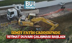 İzmit Fatih Caddesi’nde İstinat Duvarı Çalışması Başladı