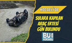 KOCAELİ'DE SULARA KAPILAN ARAÇ ERTESİ GÜN BULUNDU
