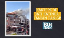 KARTEPE’DE ÇATI KATINDA YANGIN PANİĞİ!