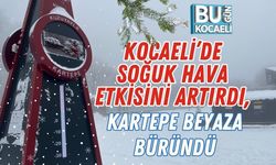 KOCAELİ’DE SOĞUK HAVA ETKİSİNİ ARTIRDI, KARTEPE BEYAZA BÜRÜNDÜ