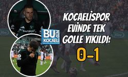 KOCAELİSPOR EVİNDE TEK GOLLE YIKILDI: 0-1
