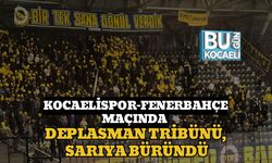 Kocaelispor-Fenerbahçe Maçında Deplasman Tribünü, Sarıya Büründü