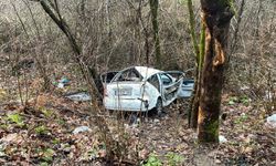 KONTROLDEN ÇIKAN OTOMOBİL ŞARAMPOLE UÇTU: YARALILAR VAR