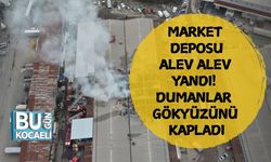 MARKET DEPOSU ALEV ALEV YANDI! DUMANLAR GÖKYÜZÜNÜ KAPLADI